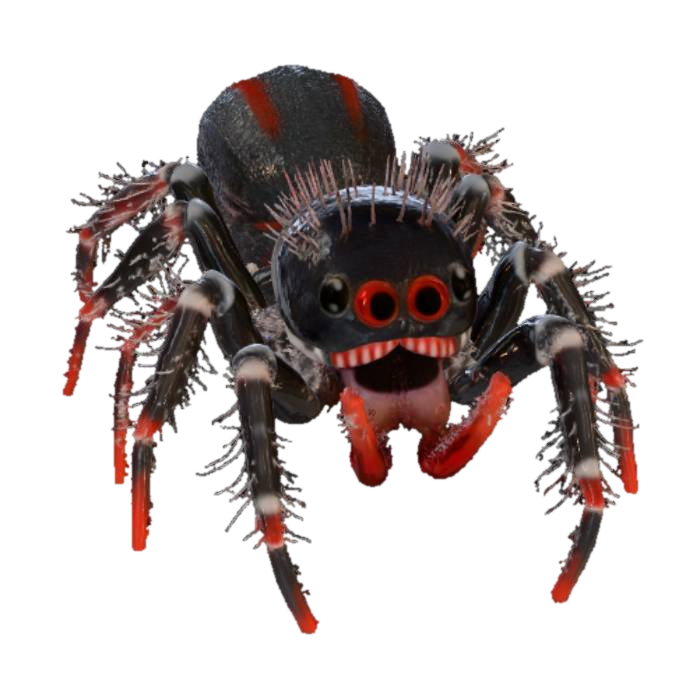 3D model for Baby spider hybrid with open jaw