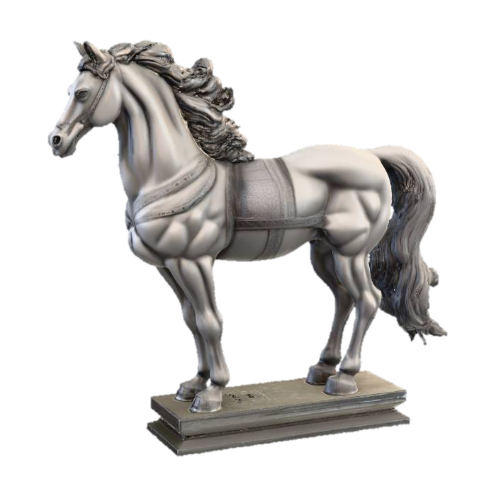 3D model for medieval statue of horse