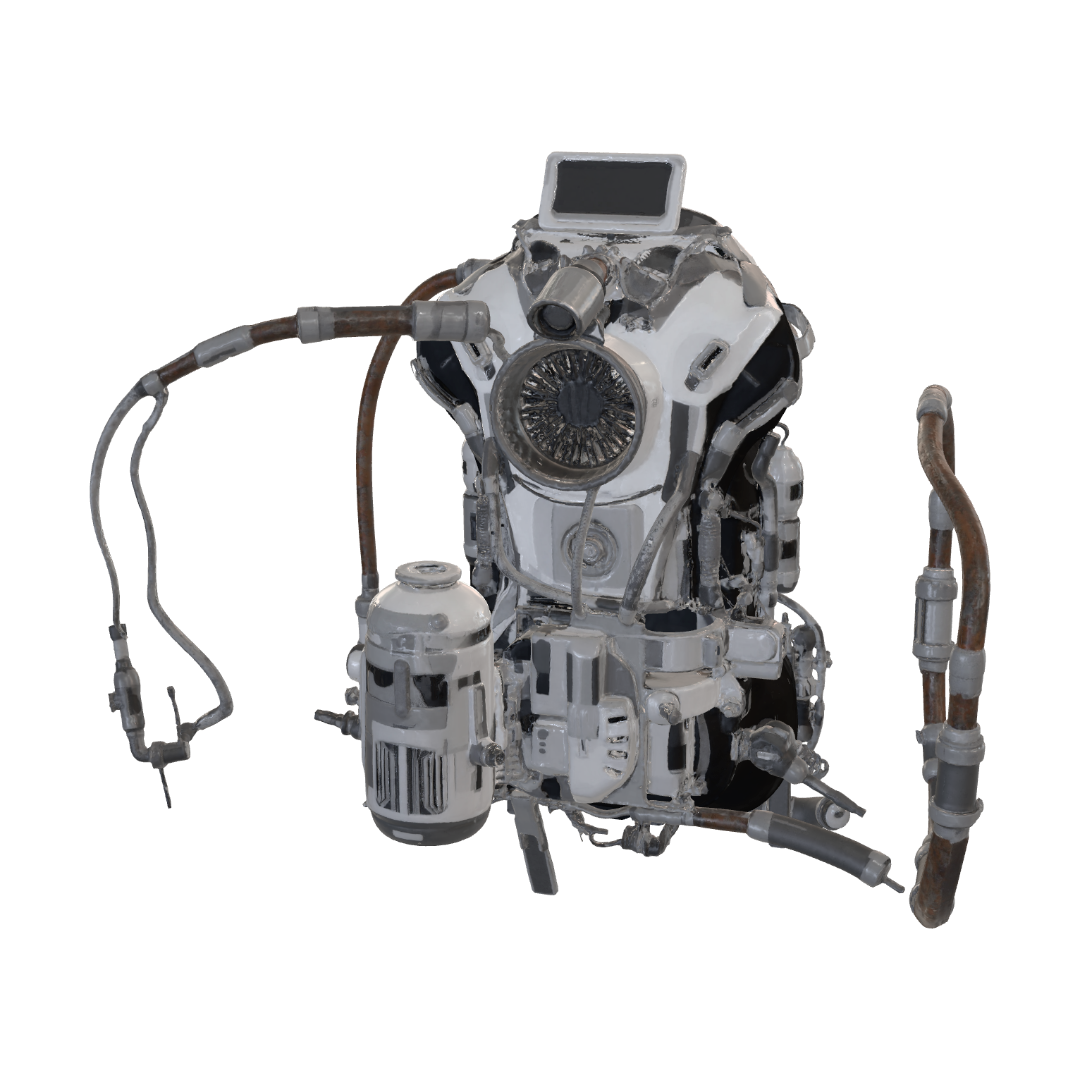 Pressure Vault 3D model, vytvořený pomocí AI