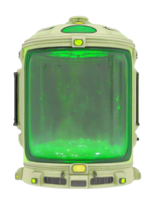 "Object is a specimen containment pod built by aliens. Rounded features ...