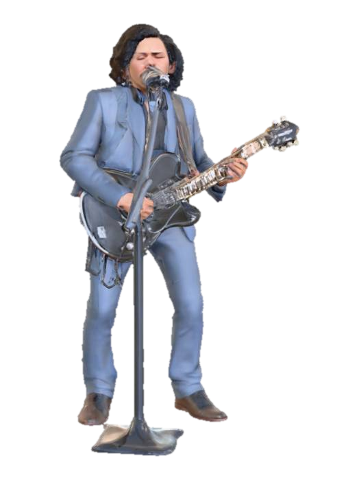 3D model for Ultra detailed highly realistic blues singer. Realistic hair, face, hands, feet, clothes. Realistic ultra high quality textures. Solid infill.