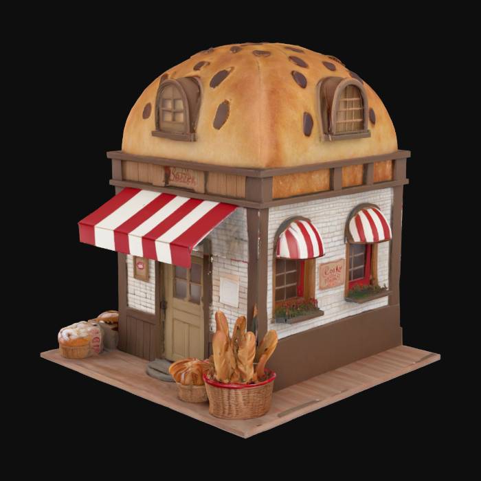 "Bakery House" - Download free 3D models generated with Meshy AI by ...