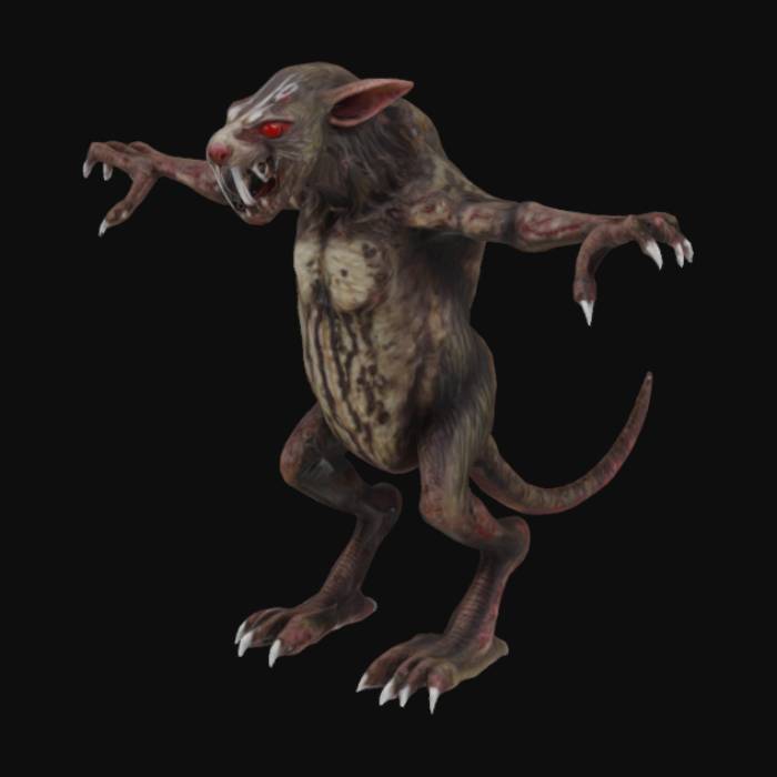 "Warhammer Fantasy Skaven grotesque, rat-like humanoid creature with ...