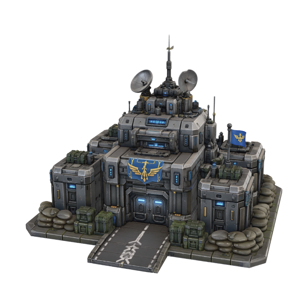 Modelong 3D ng Sci-Fi Command Base, ginawa ng AI