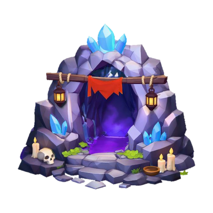 Crystal Cavern Portal 3D model, vytvořený pomocí AI
