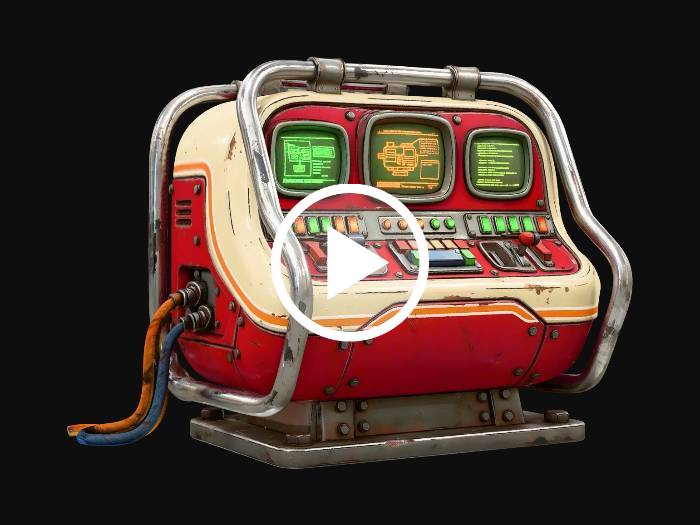 "Rusty Control Console" - Baixe modelos 3D gratuitos gerados com Meshy ...