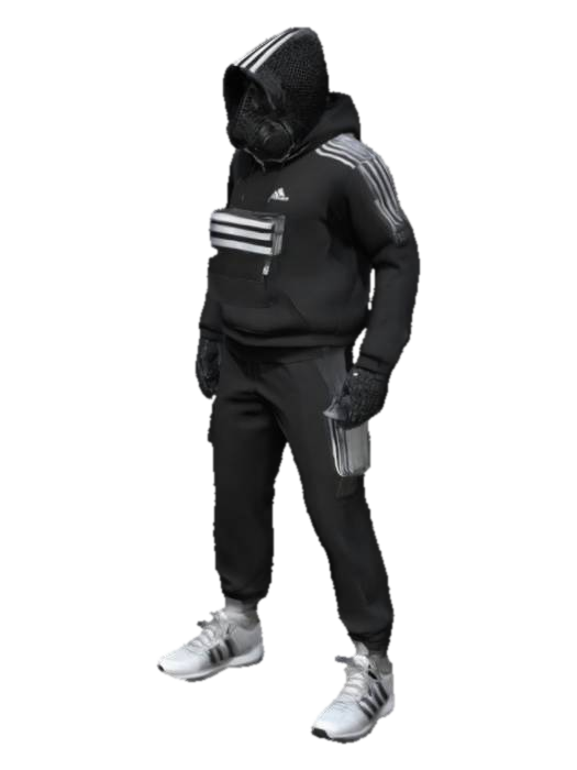 Model 3D "I want a 3D humanoid mesh designed with a sporty and tactical theme. The humanoid should be…, dibuat oleh AI