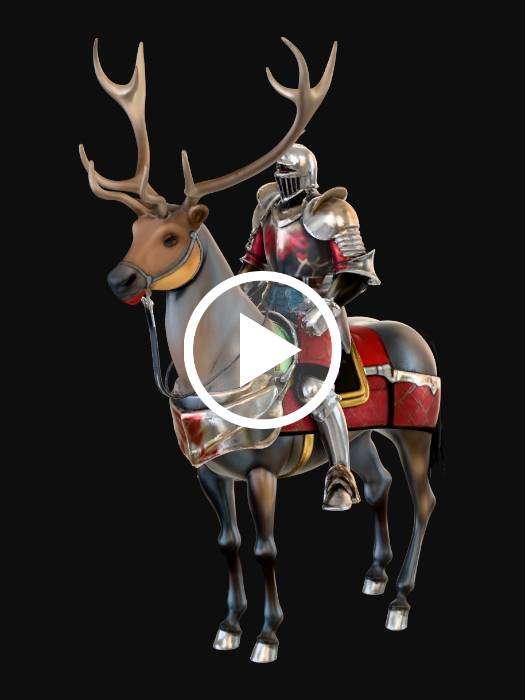 Stag Knight «Knight of the Stag» — Загрузите бесплатные 3D-модели, созданные @NG02 ...