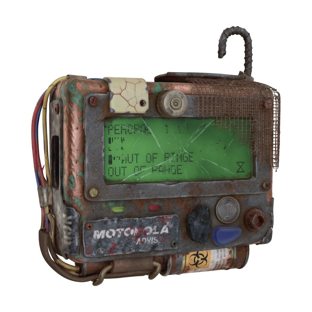 Rusted Salvage Monitor 3D model, AI generated
