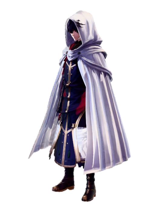 White Hooded Vanguard 3D model, vytvořený pomocí AI
