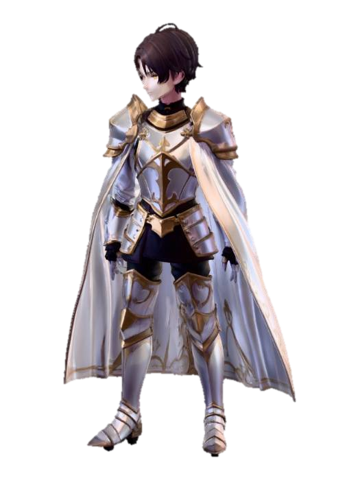 Auric Knight 3D model, vytvořený pomocí AI