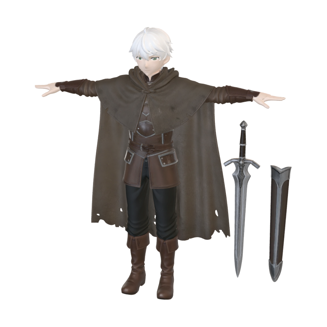 Игровая моделька для фентези мира 3D model, vytvořený pomocí AI