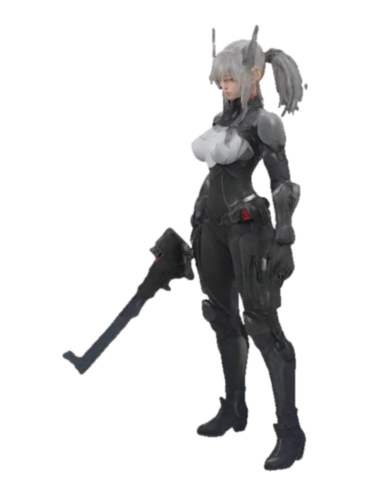 Cyber Guardian 3D model, vytvořený pomocí AI