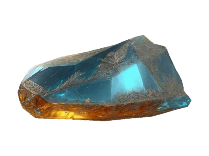 3D model for big shard of a Topaz Enigma, ornate details, intricate color, electric special effects, 4K UHD, ultrarealistic