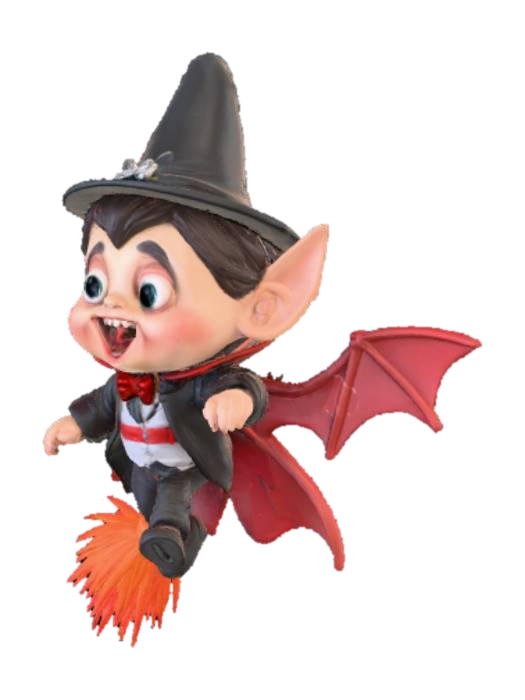 #Halloween2025# Small flying cartoon Vampire. 3D model, vytvořený pomocí AI