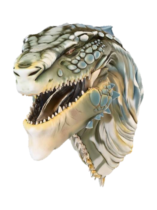 Reptilian Majesty 3D model, vytvořený pomocí AI