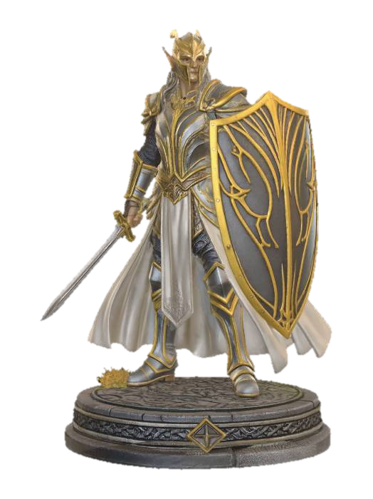 Elven Knight 3D model, vytvořený pomocí AI