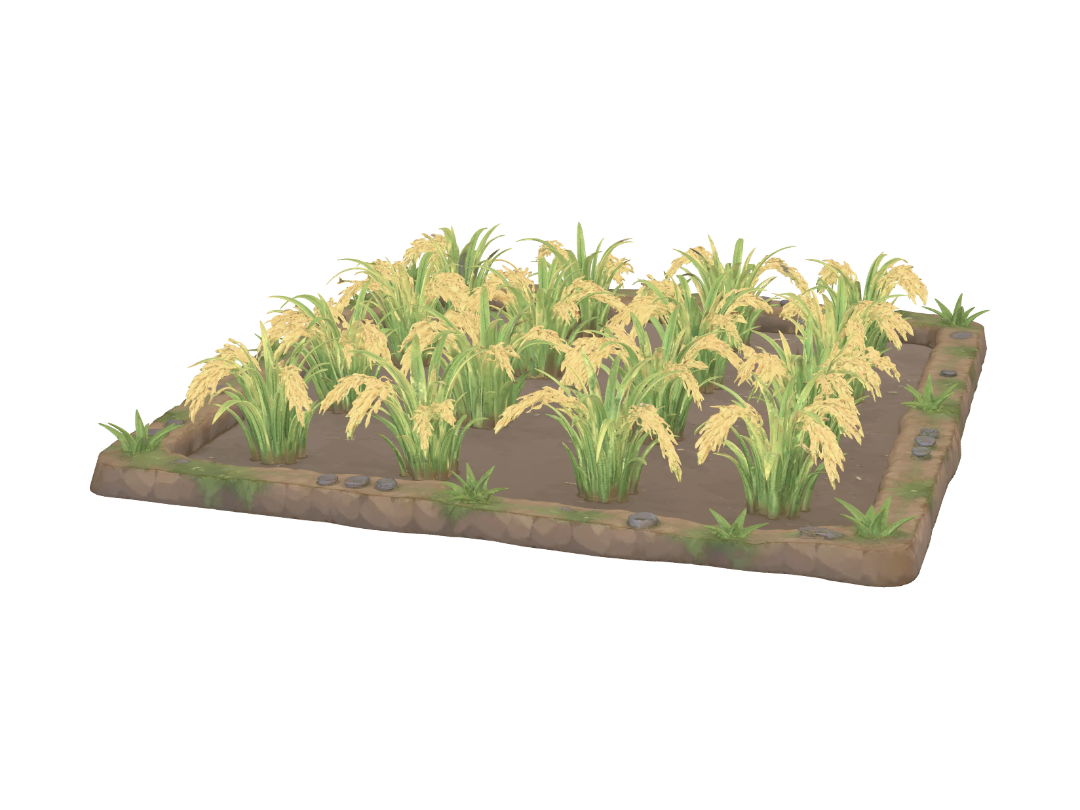 Paddy Rice Color Golden Rice Paddy – Download Free 3D Model | Meshy