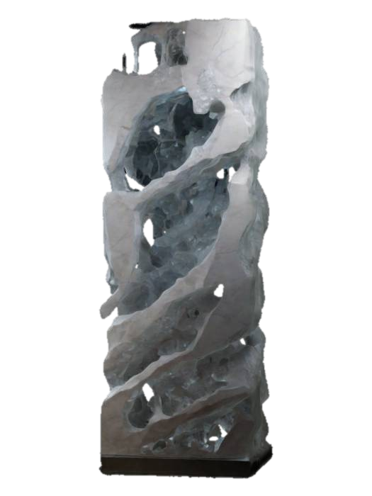 Eschers Realativity carved out of solid quartz. Nvidia volumetric lighting. life-size,… 3D model, vytvořený pomocí AI