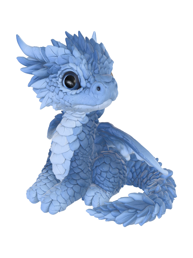 Drag Onn the baby dragon 3D model, vytvořený pomocí AI