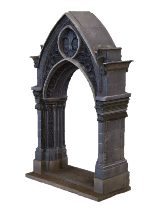 Gothic Portal yapay zekâ ile oluşturulmuş 3D model