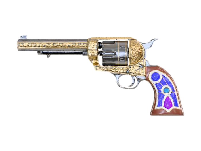 Exquisite Revolver 3D model, vytvořený pomocí AI