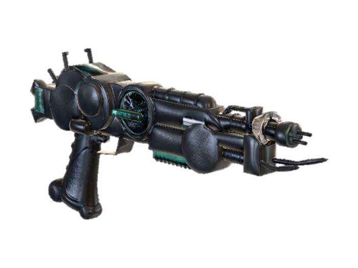 RayGun 3D model, vytvořený pomocí AI