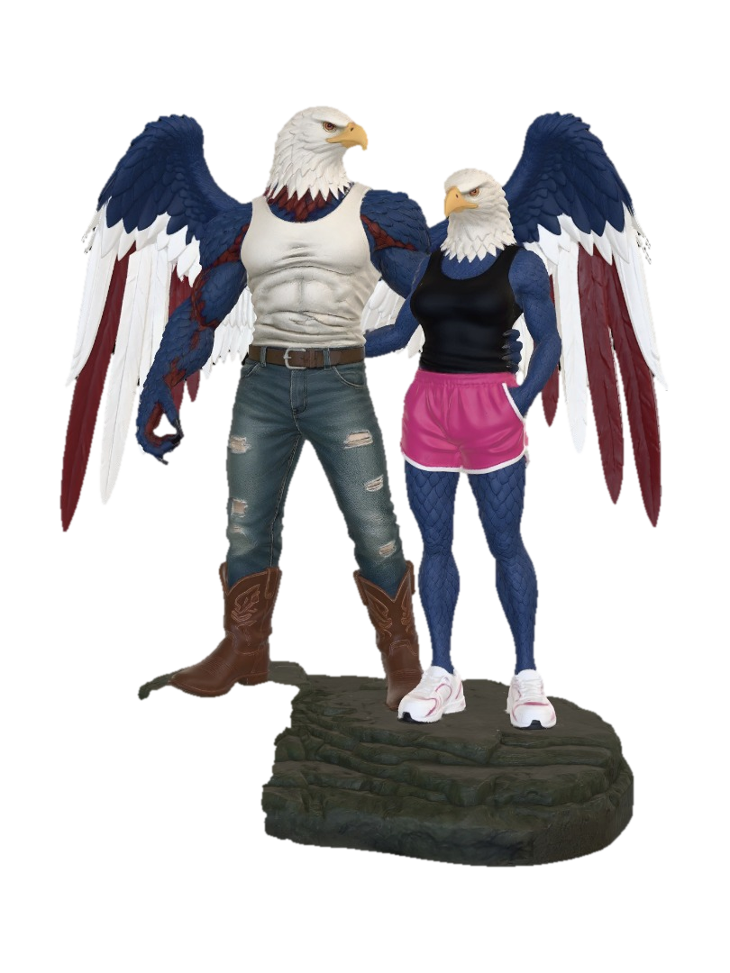 3D model for Patriotic Pair