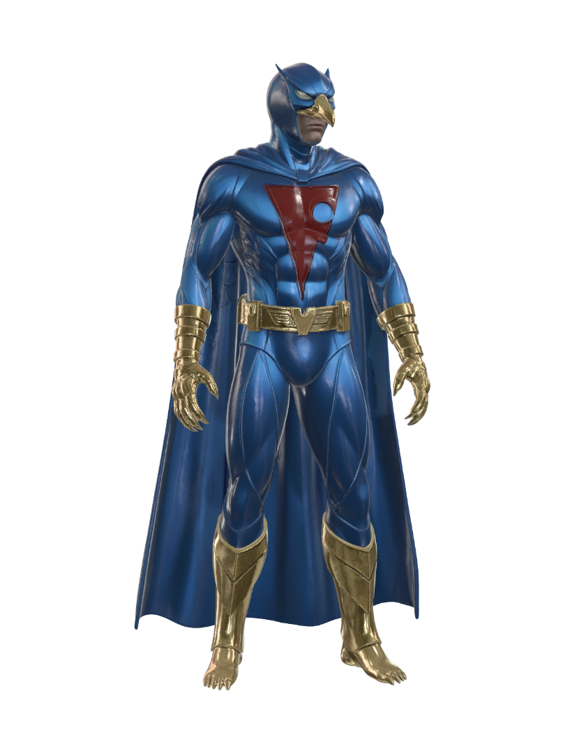 hero 3D model, vytvořený pomocí AI