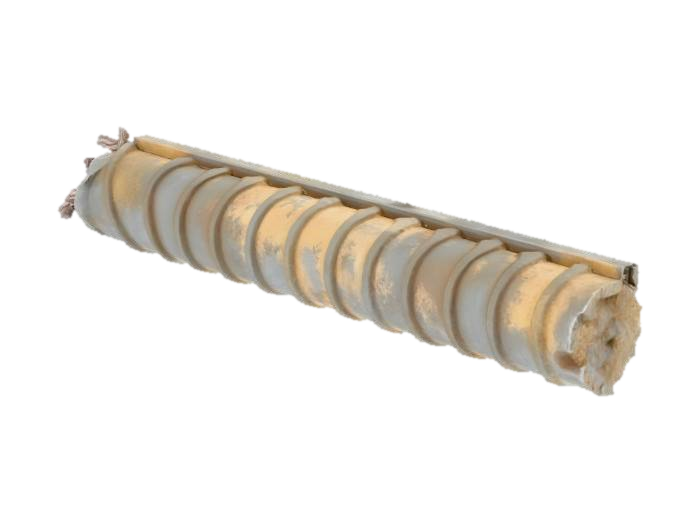 Stylized 3D game prop. A single broken piece of rebar on a pure white background: a thick… 3D model, vytvořený pomocí AI