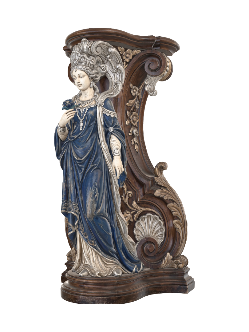 noblewoman in blue 2 3D model, vytvořený pomocí AI