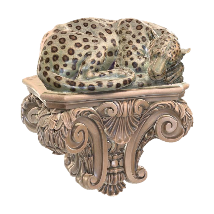 3D model for Sleeping Leopard