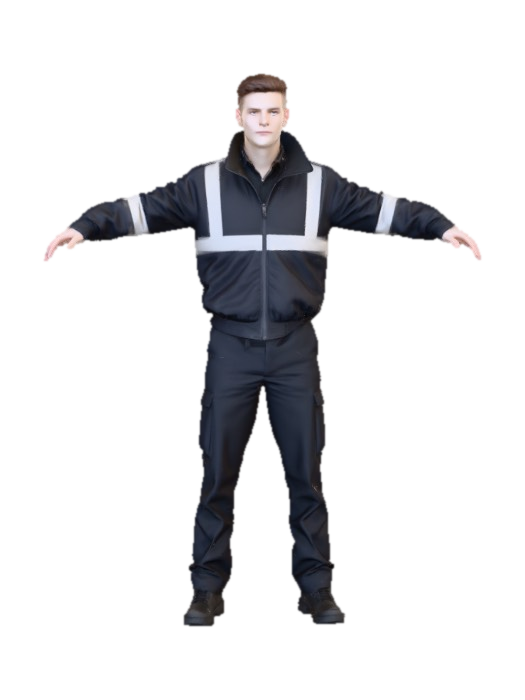 Standing Guard 3D model, vytvořený pomocí AI