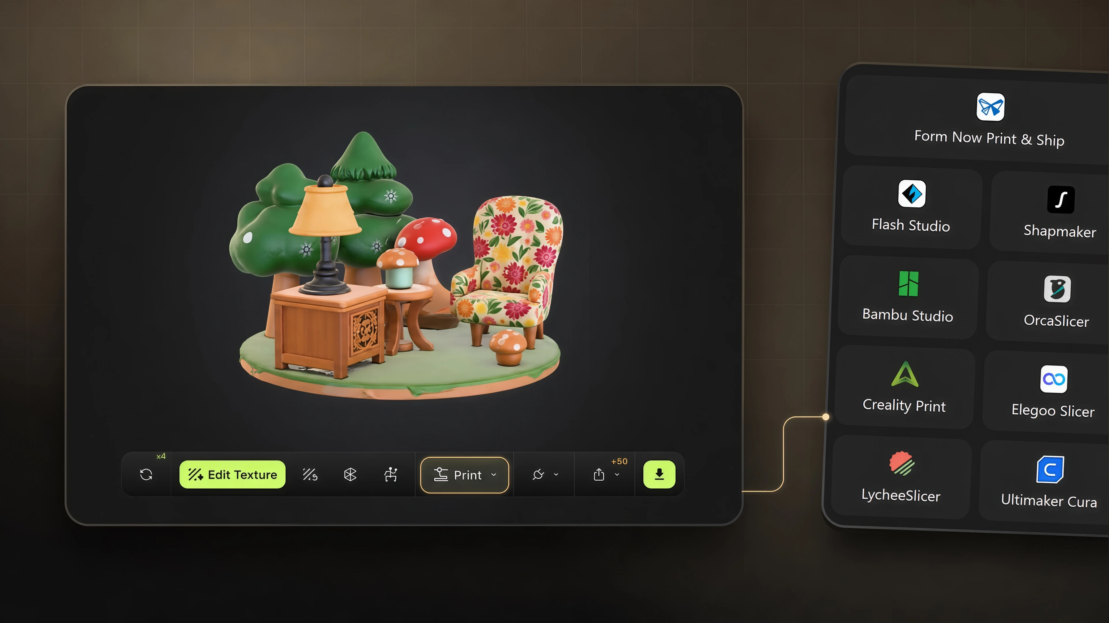 Sending a Meshy model to 3D printing slicers like Bambu Studio and OrcaSlicer